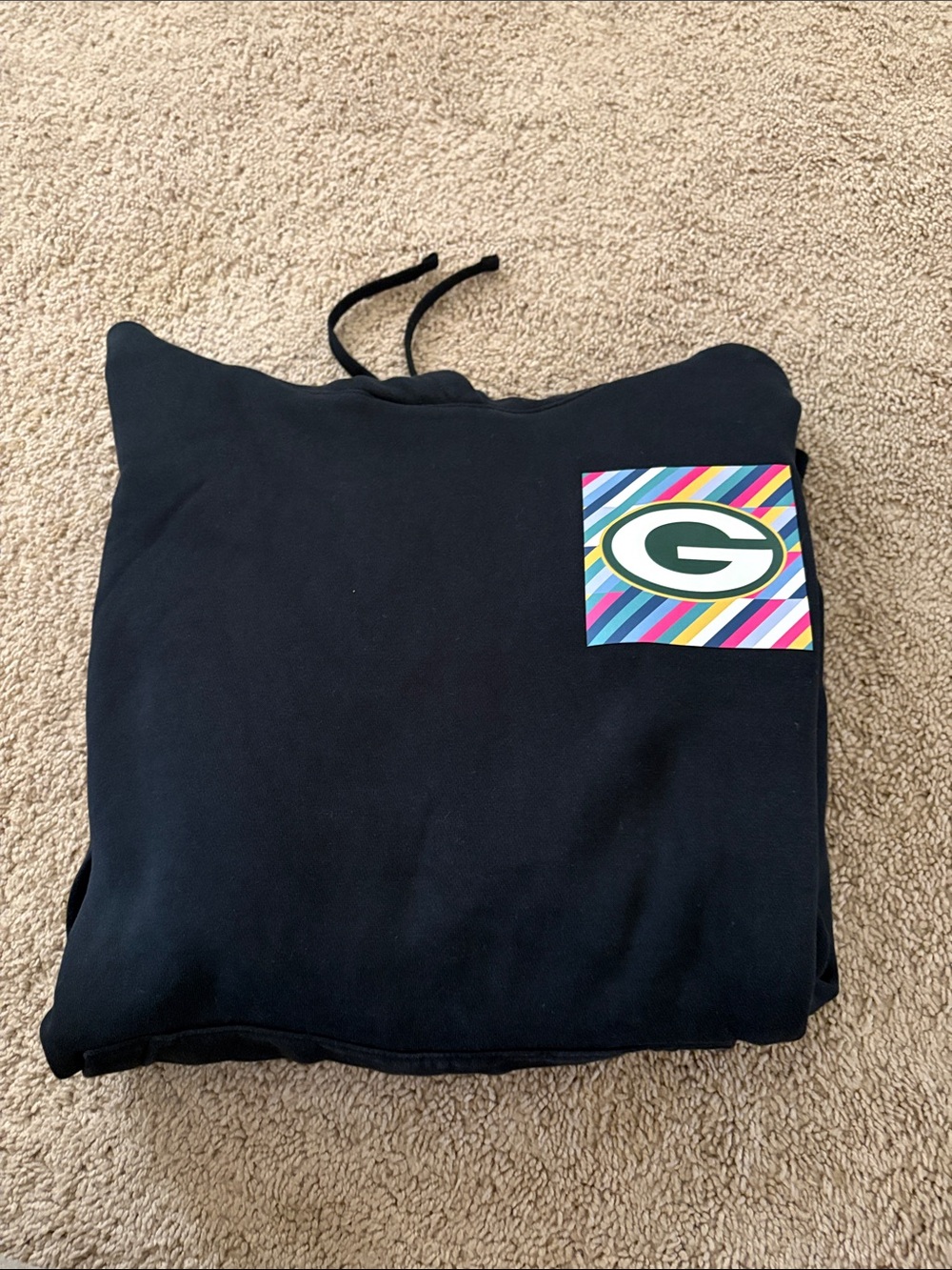 Nike Black Hoodie with Multicolor Patch